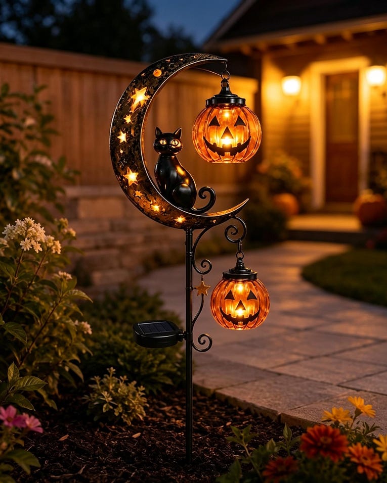 Hanging Pumpkin Branch Stake
