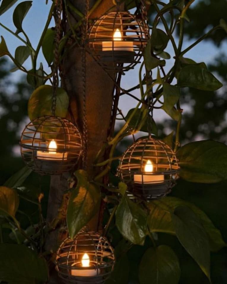Wire Cage Candle Holders