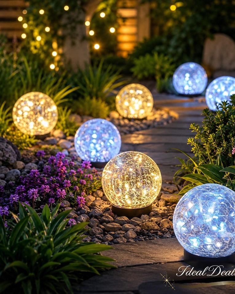 Crackled Glass Globe Lights