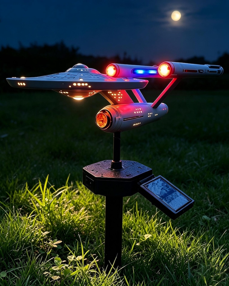 Sci Fi Spaceship Garden Stake
