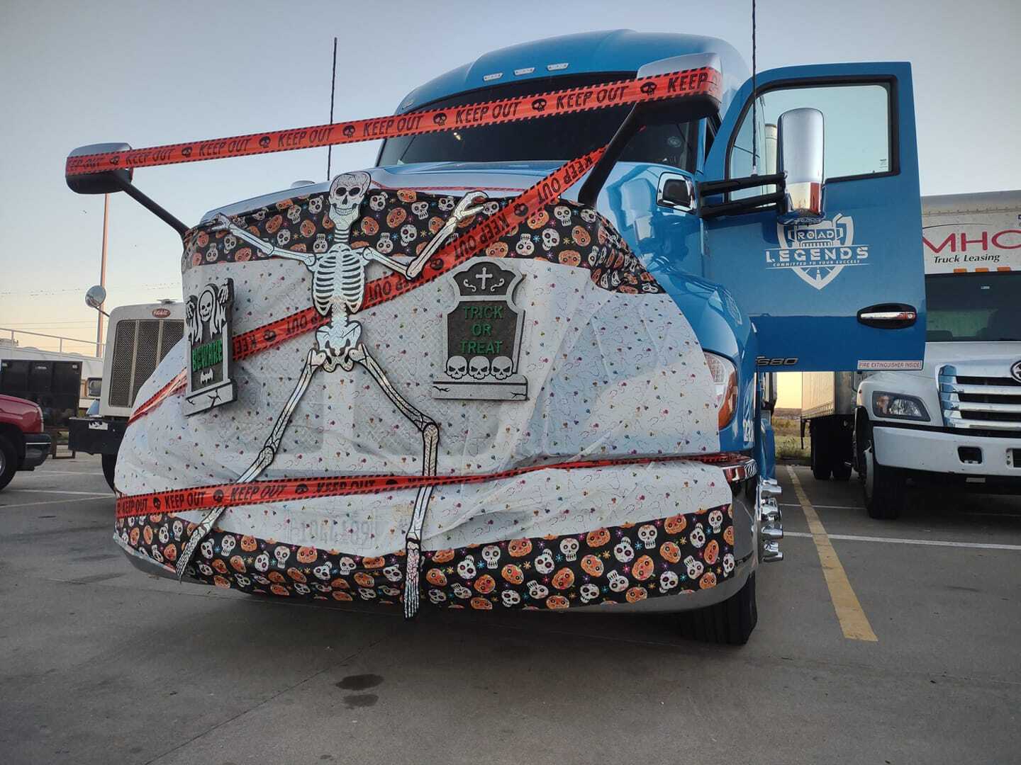 Skeleton Wrapped Hood Display