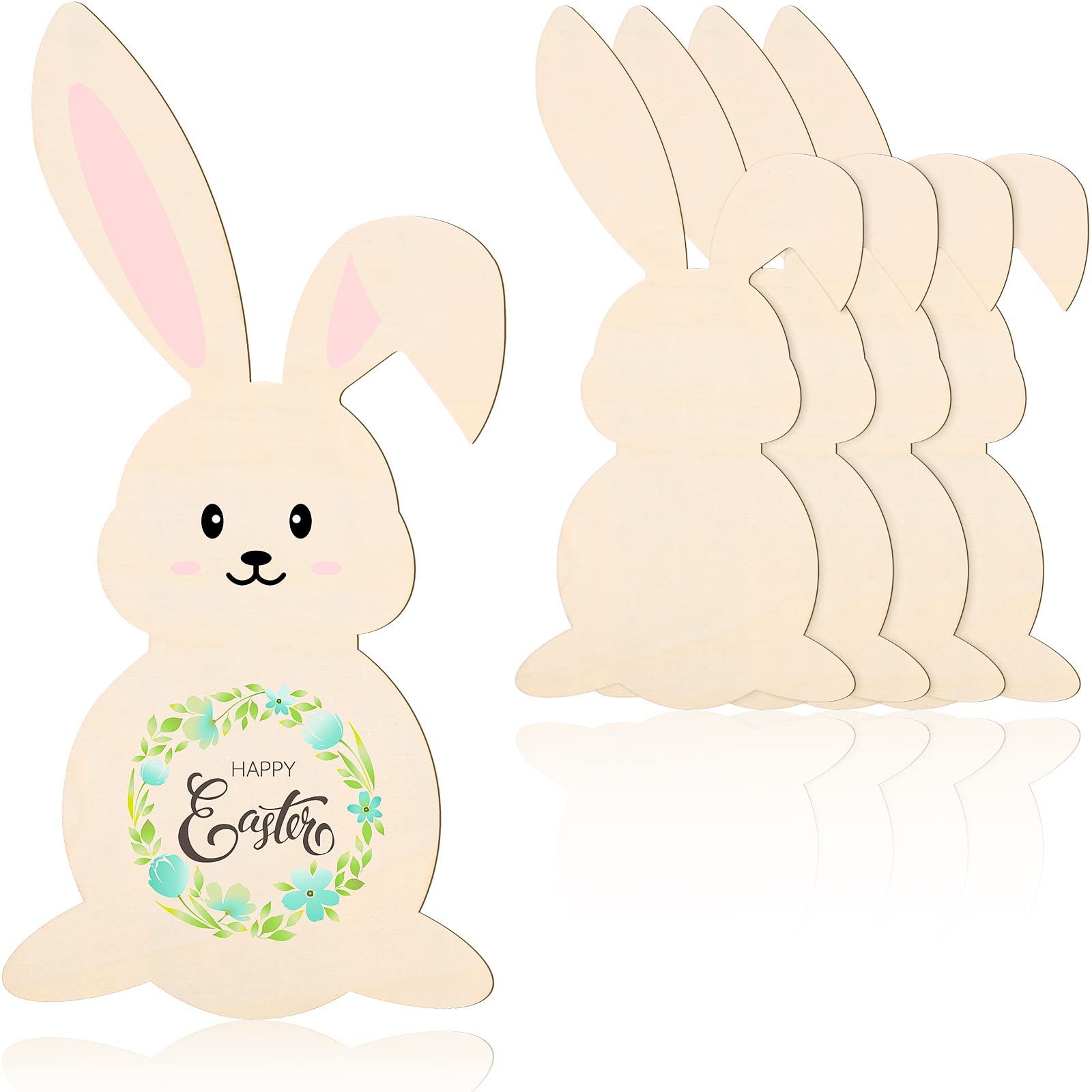 4 Pieces 16 Inch Easter Wooden Bunny Cutouts Unfinished Wooden Bunny Cutout  Easter Rabbit Cutouts for Easter Crafts Easter Spring Decorations Classroom  Spring Decor Craft and Year-Round : Amazon.in: Home & Kitchen