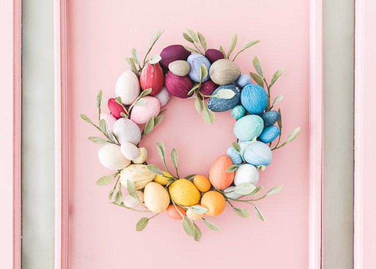 Rainbow Easter Egg Wreath - The House That Lars Built