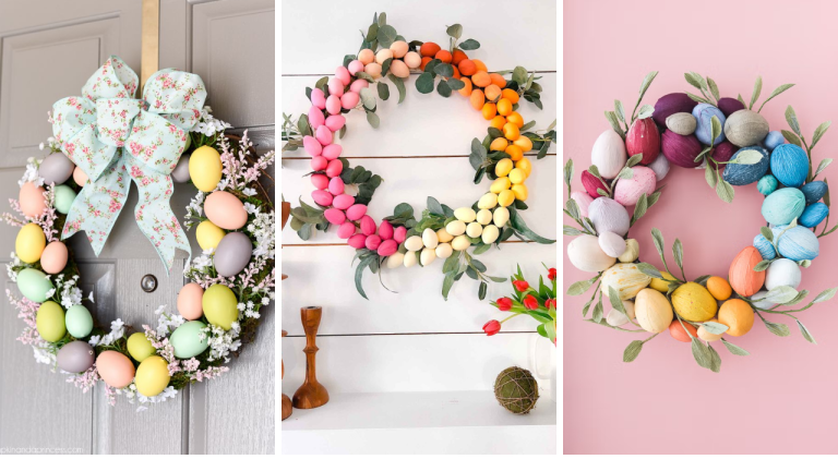 21 Creative Easter Egg Wreath Ideas from Dollar Tree