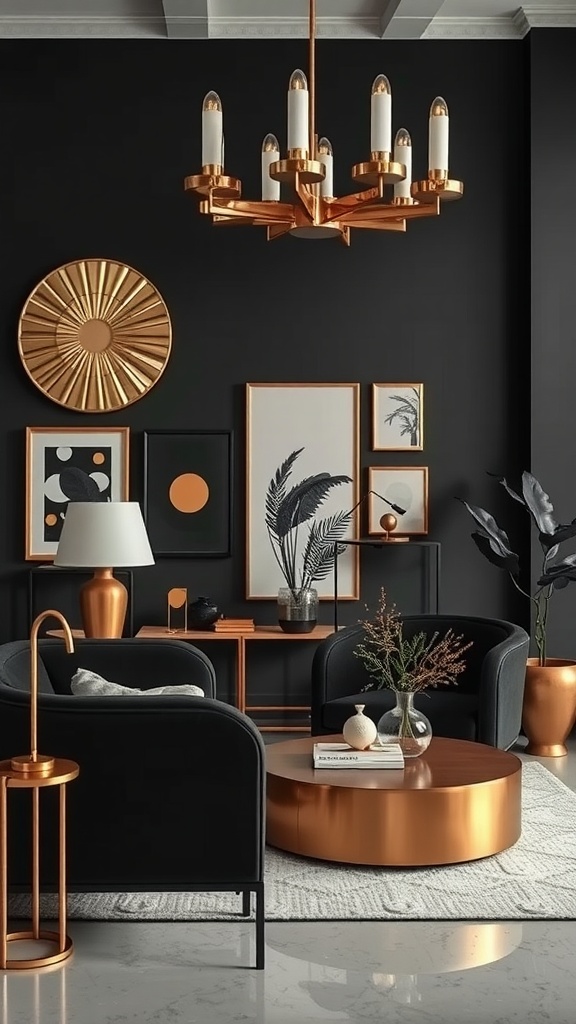 22 Stunning Black and Gold Living Room Ideas for Elegant Decor