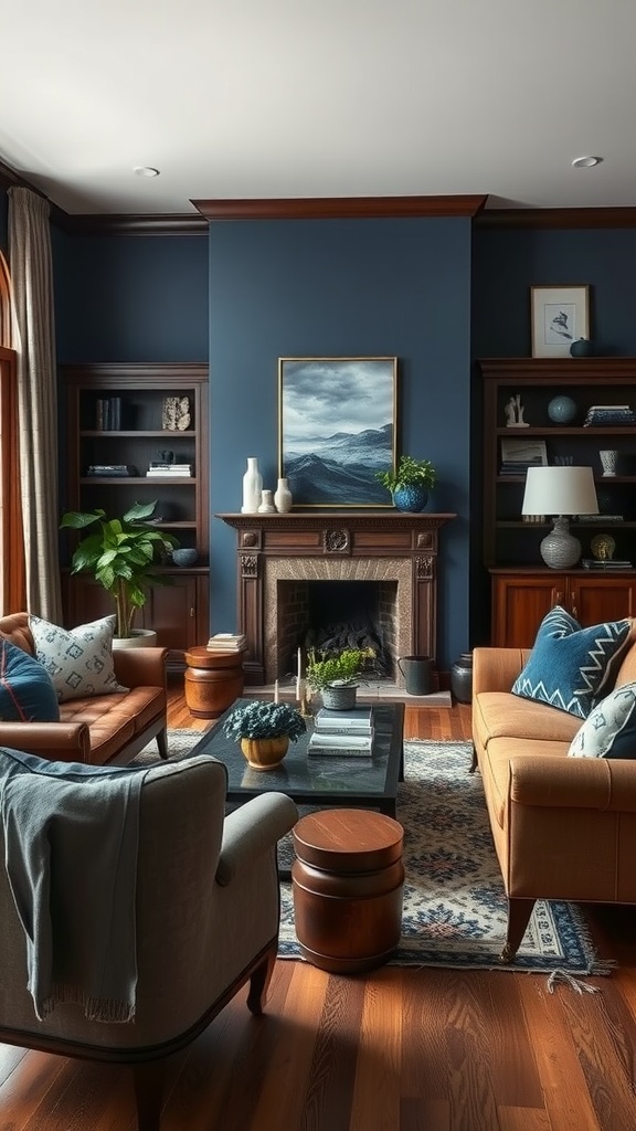 25 Stunning Black and Blue Living Room Ideas to Transform Your Space