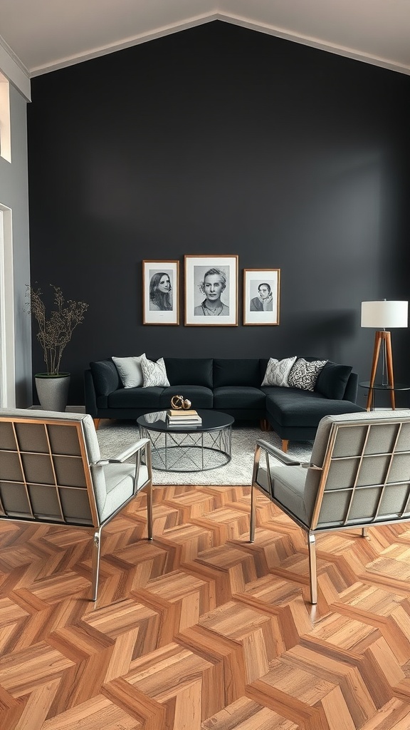 15 Stunning Black and Silver Living Room Design Ideas