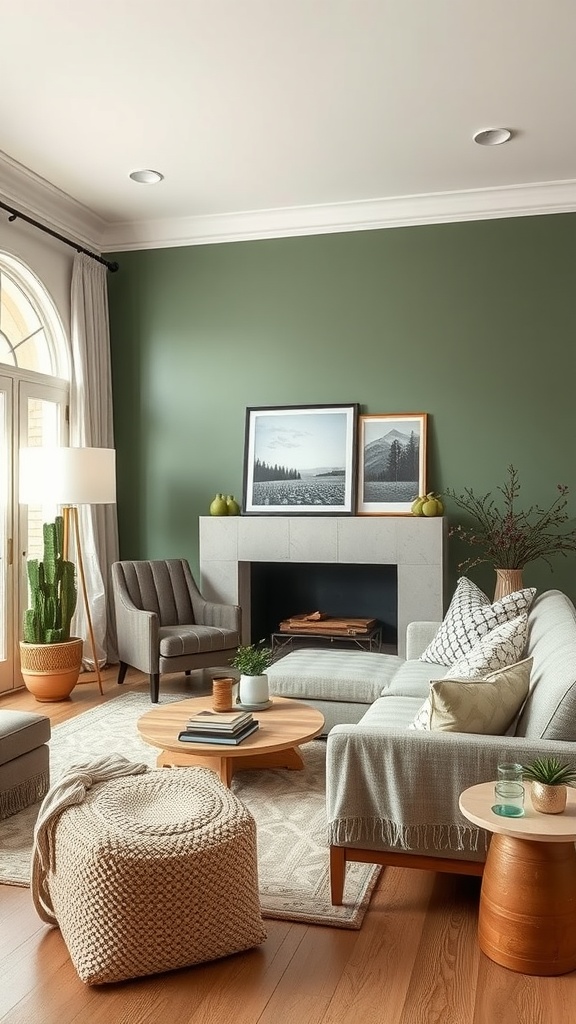 18 Stunning Living Room Ideas with Green Accent Walls