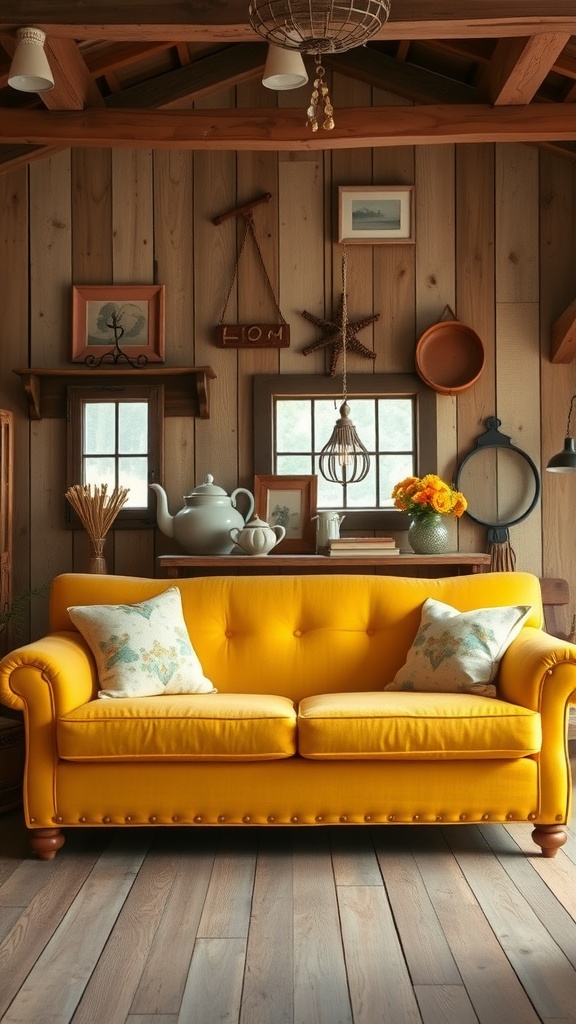 19 Stylish Living Room Ideas Featuring a Yellow Couch