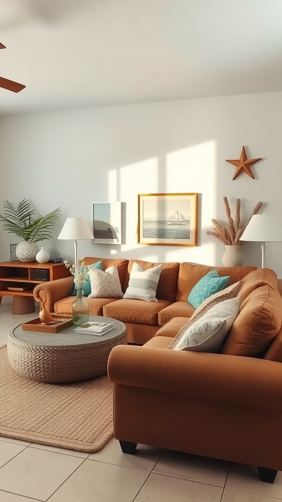 25 Stylish Living Room Ideas Featuring a Brown Couch