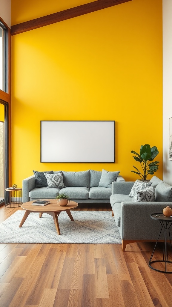 29 Stunning Grey and Yellow Living Room Inspiration Ideas