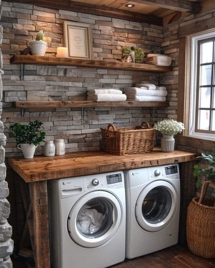 13 Rustic Laundry Room Ideas