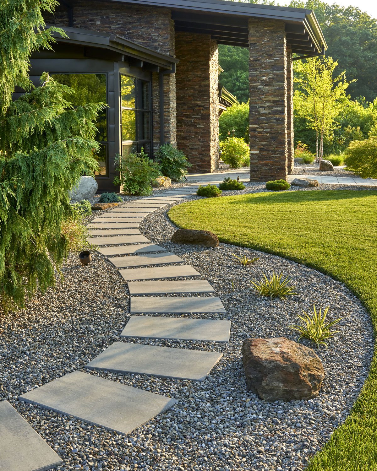 Our smooth and contemporary Blu Grande Smooth patio slab