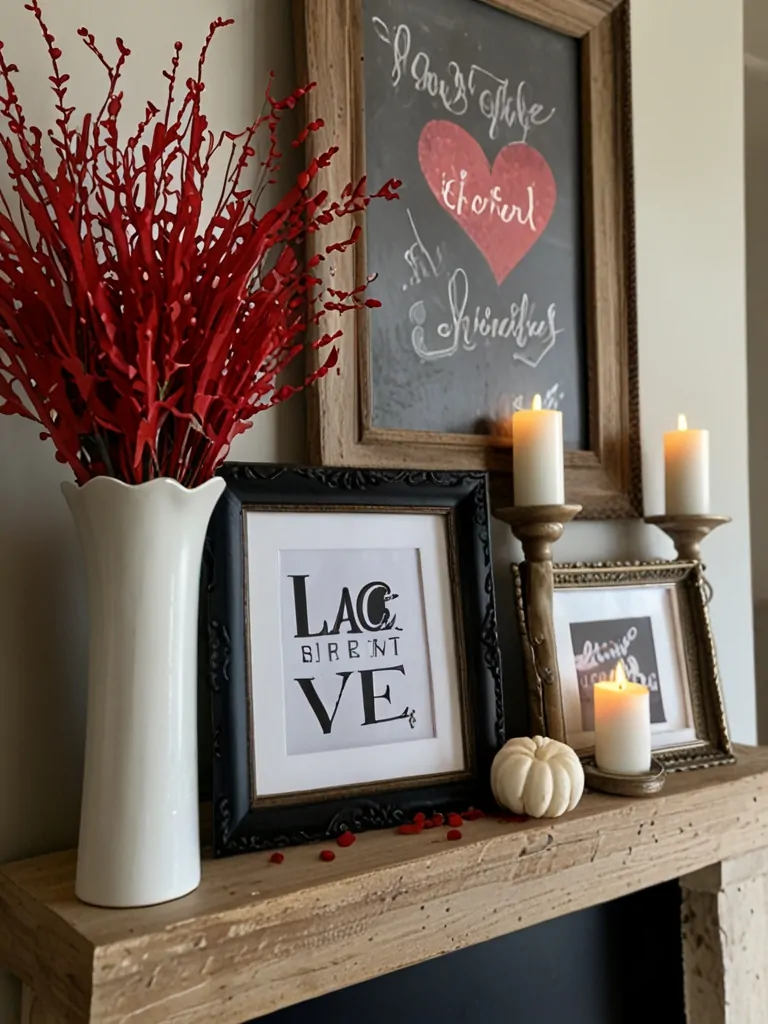 27+ Valentines Mantle Decor Ideas